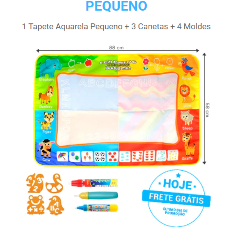 Tapete Mágico Infantil Para Desenhos Montessori