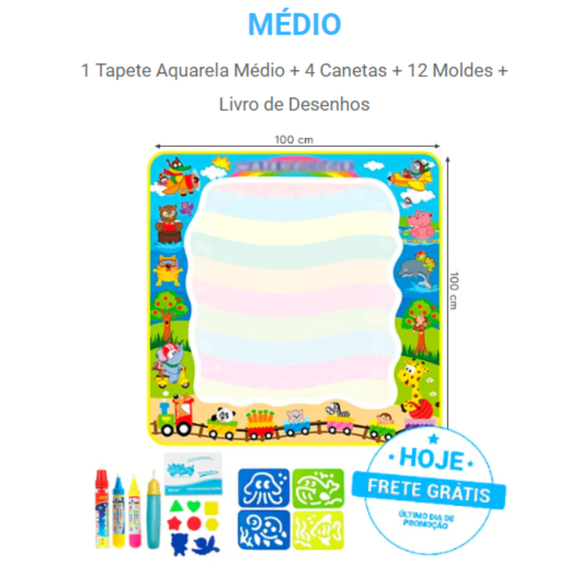 Tapete Mágico Infantil Para Desenhos Montessori