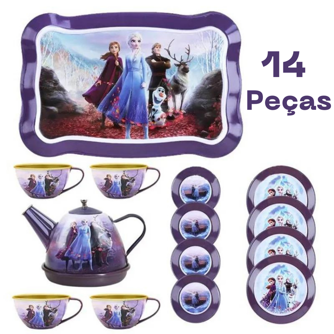 Conjunto de Chá Frozen em Metal