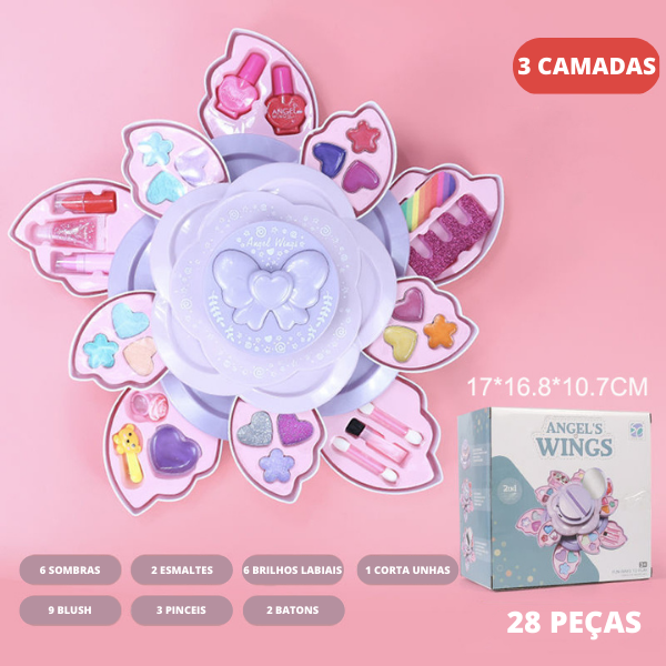 Estojo de Maquiagem Infantil Super Kit Princesa - Br1333 - Pirlimpimpim  Brinquedos