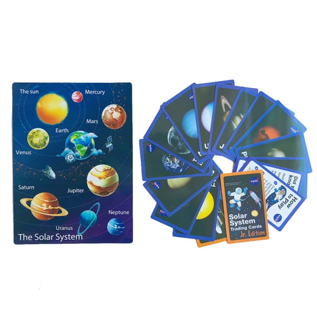 Jogo De Cartas Aprendizagem Em Inglês Sistema Solar Montessori