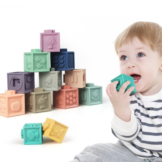 Blocos De Construção 3D Macios Para Bebês Montessori (Conjunto)