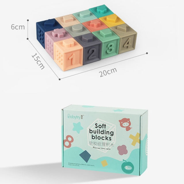 Blocos De Construção 3D Macios Para Bebês Montessori (Conjunto)