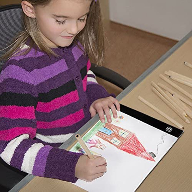 Mesa De Luz LED Para Desenhos USB A4 Montessori