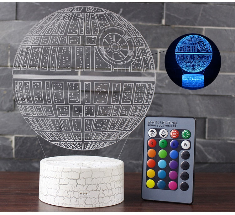 Luminária de Mesa Led 3D Star Wars