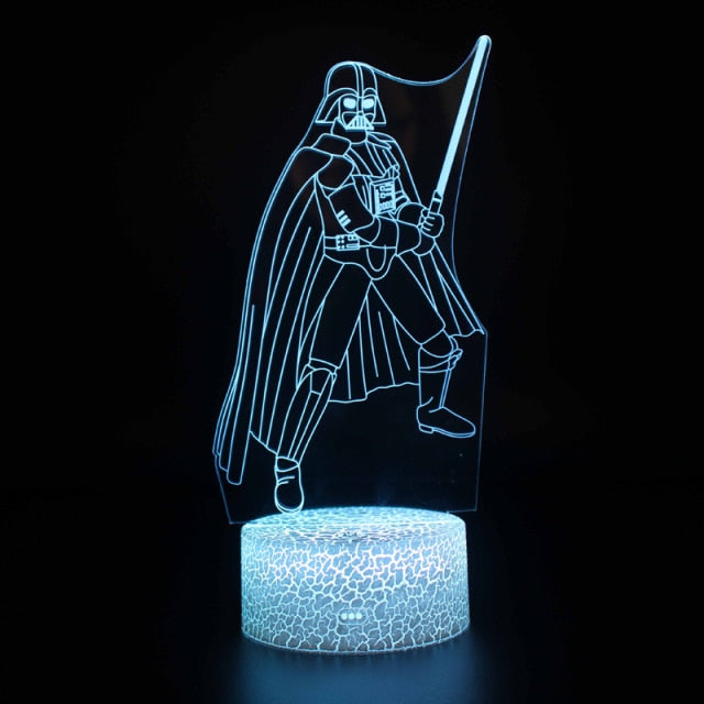 Luminária de Mesa Led 3D Star Wars