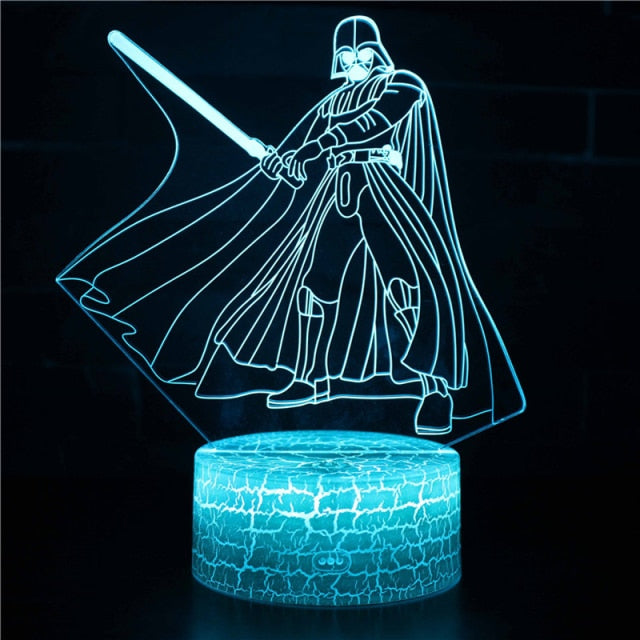 Luminária de Mesa Led 3D Star Wars