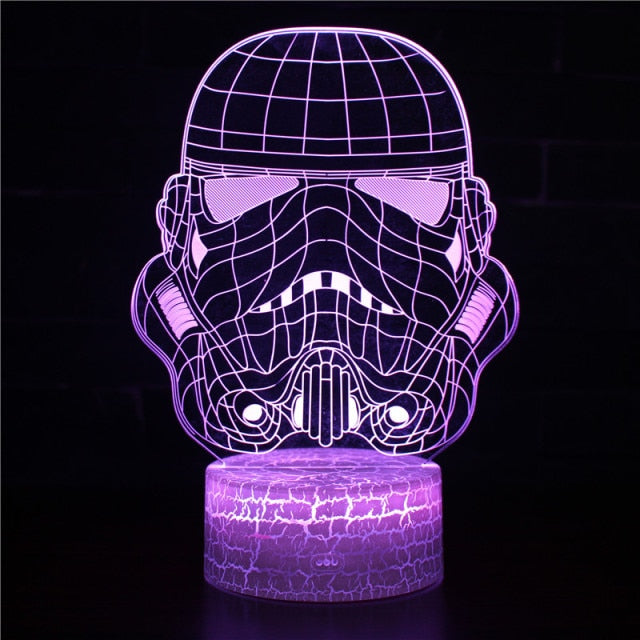 Luminária de Mesa Led 3D Star Wars