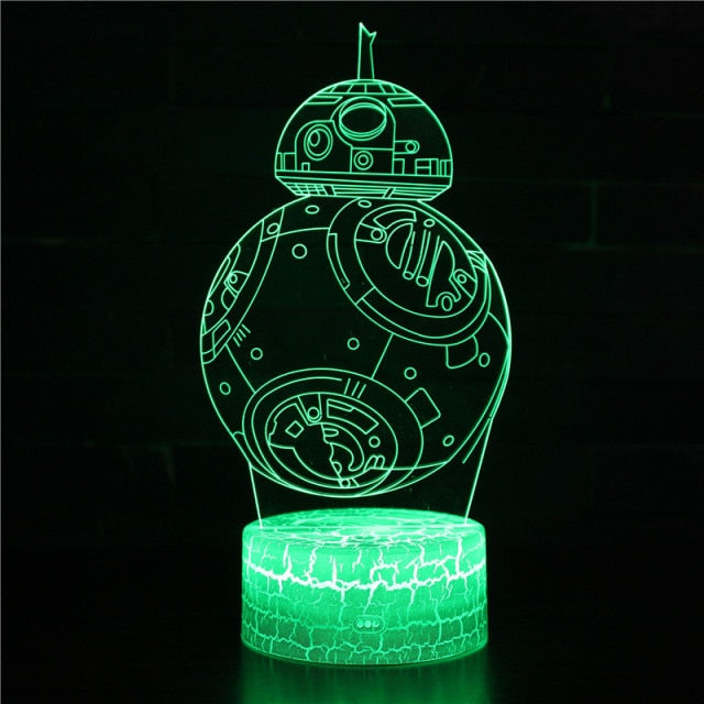 Luminária de Mesa Led 3D Star Wars