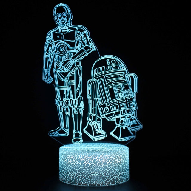 Luminária de Mesa Led 3D Star Wars