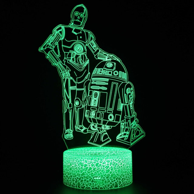 Luminária de Mesa Led 3D Star Wars