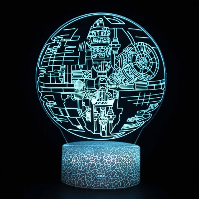 Luminária de Mesa Led 3D Star Wars