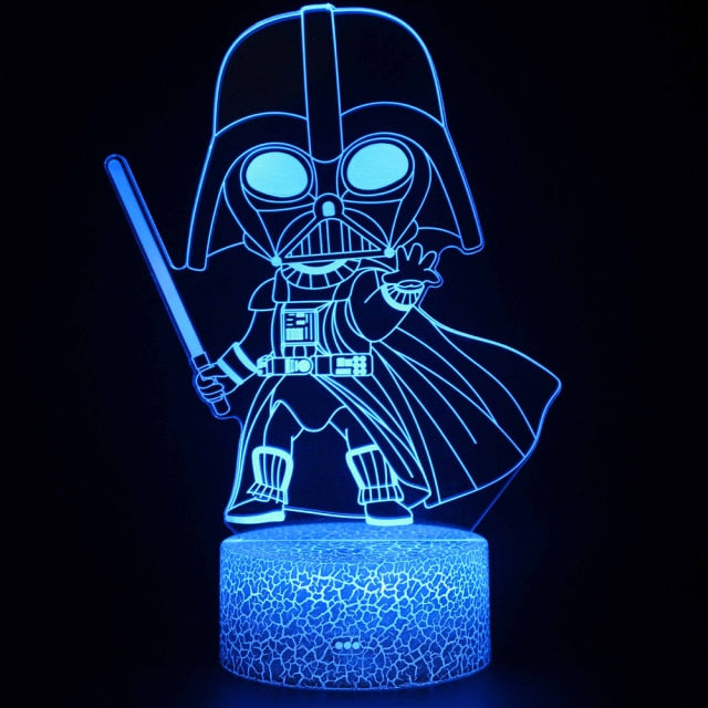 Luminária de Mesa Led 3D Star Wars