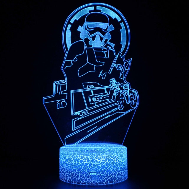 Luminária de Mesa Led 3D Star Wars